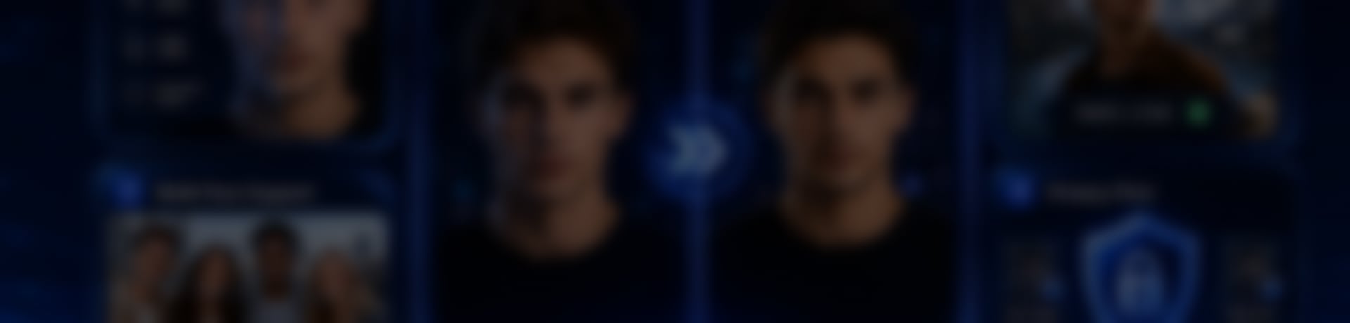Swapface usage policy page hero background featuring AI face swap visual