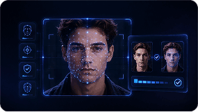 Swapface image faceswap: pixel-perfect facial feature alignment preview