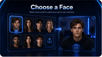Swapface stream faceswap step: choose a face model for real-time swap