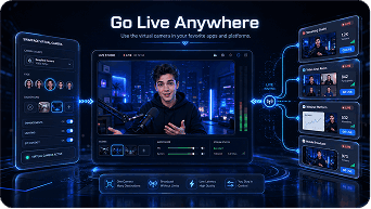 Swapface stream faceswap step: go live with virtual camera on any platform