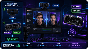 to get a perfect face swap live steaming performance, a good webcam is recommended